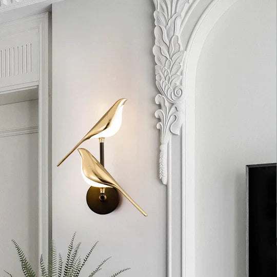 AuroWings | Scandinavische LED-vogel wandlamp